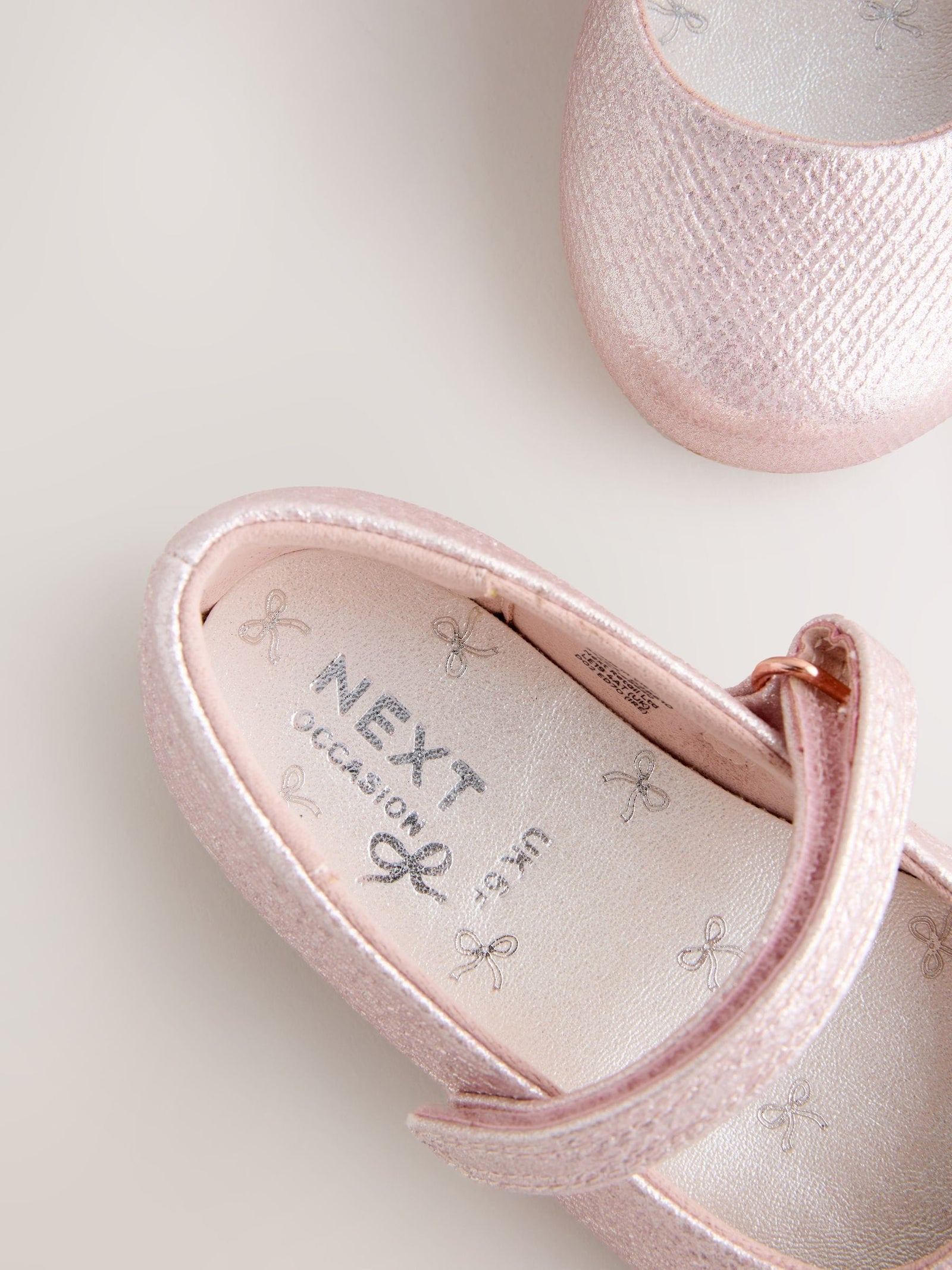 Pink Standard Fit (F) Mary Jane Touch Fastening Occasion Shoes