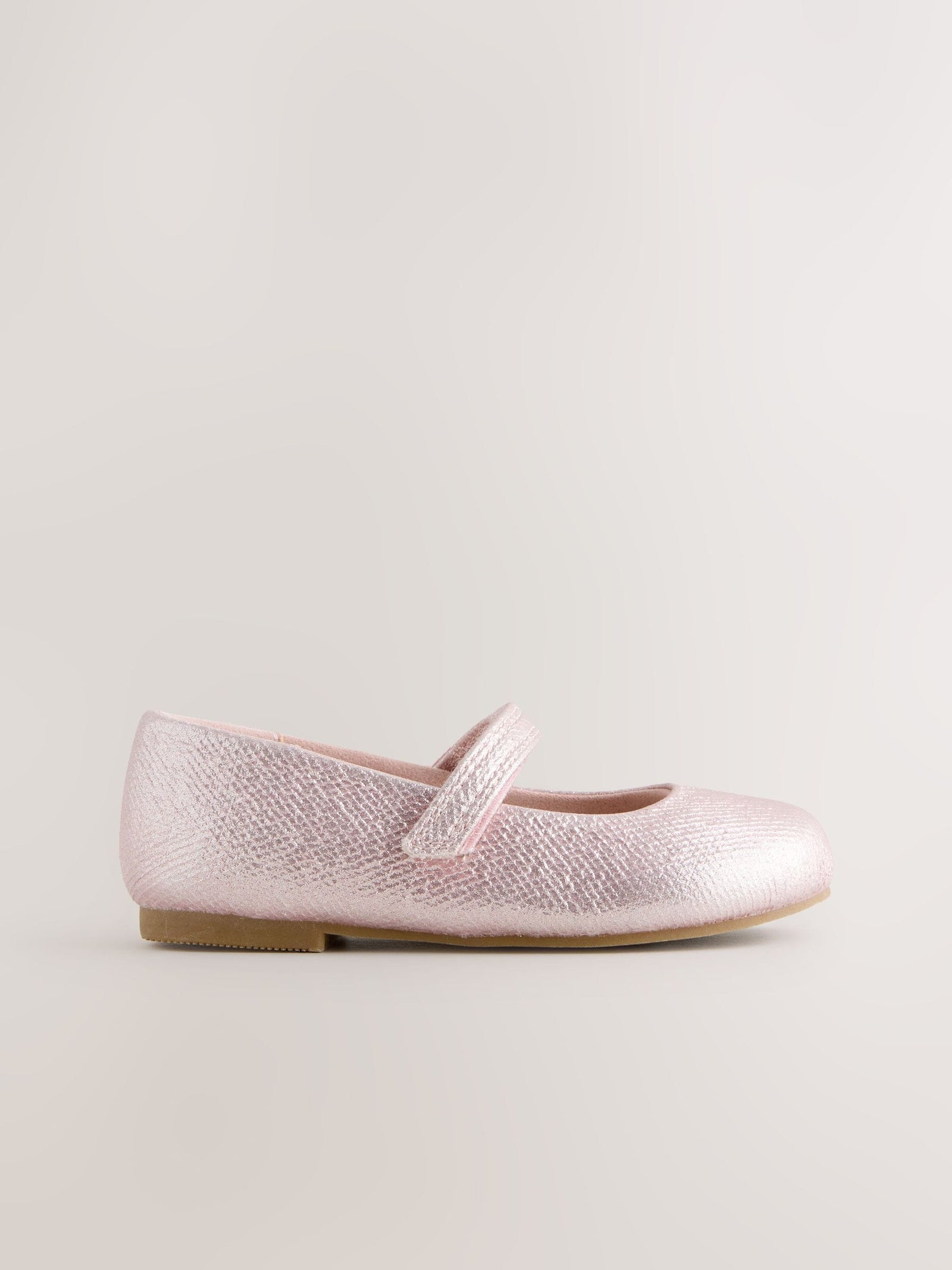 Pink Wide Fit (G) Mary Jane Touch Fastening Occasion Shoes