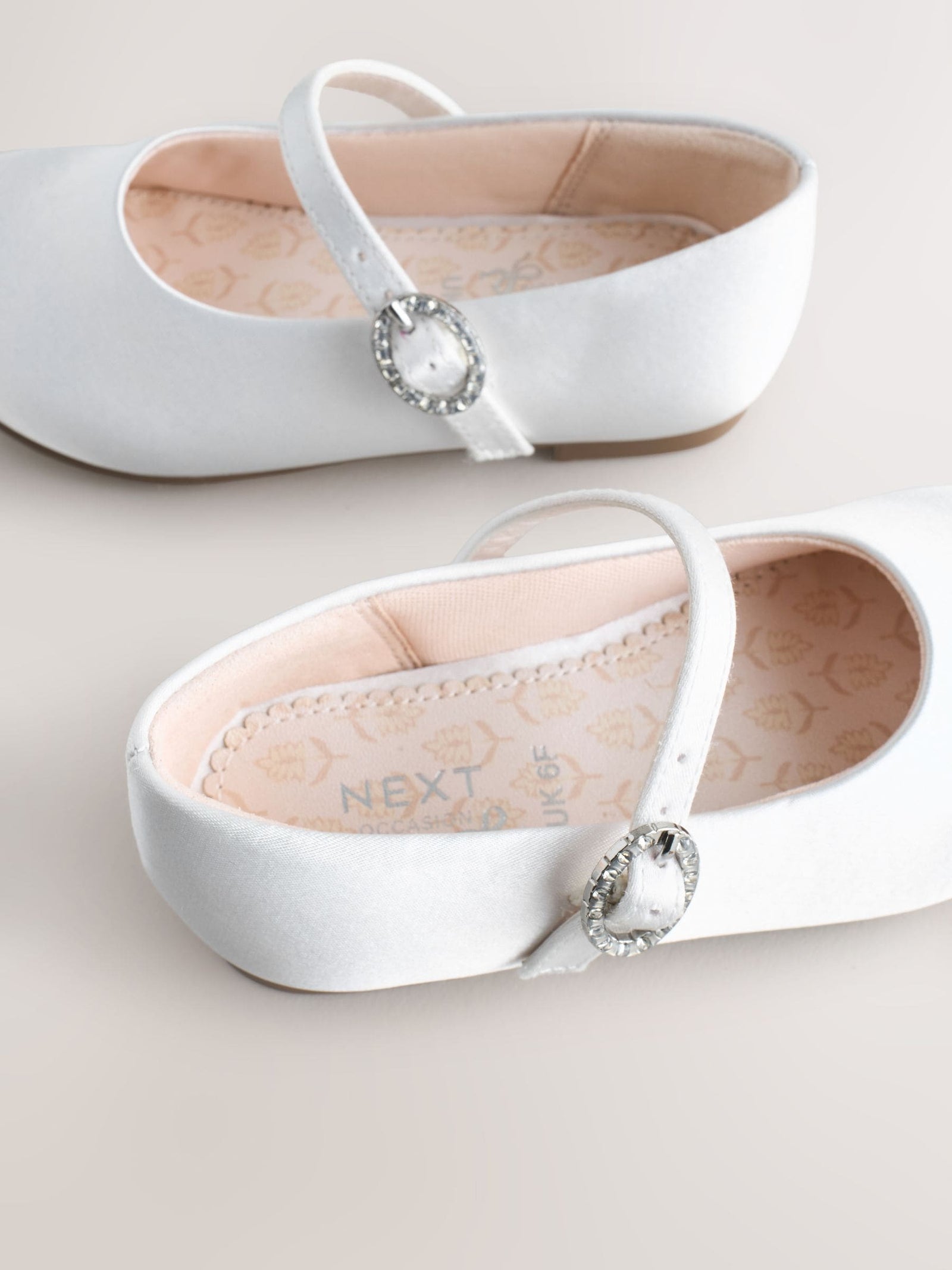 White Wide Fit (G) Flower Girl Occasion Mary Jane Shoes