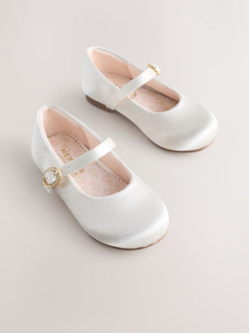 Ivory Wide Fit (G) Flower Girl Occasion Mary Jane Shoes