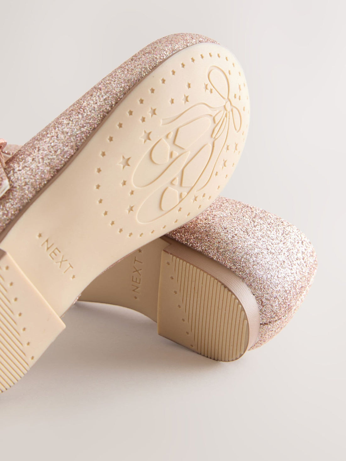 Pink Glitter Standard Fit (F) Flower Girl Occasion Mary Jane Shoes