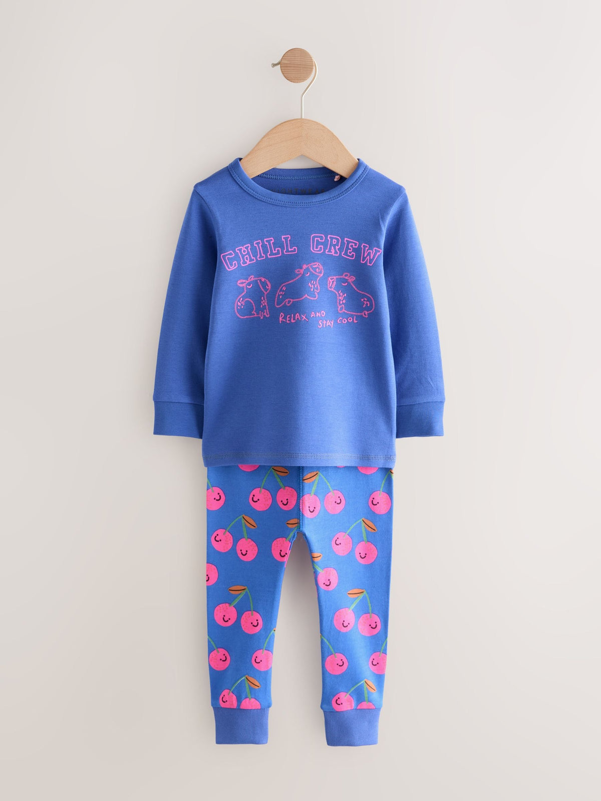 Cobalt Capybara Print Snuggle Pyjamas 3 Pack (9mths-12yrs)