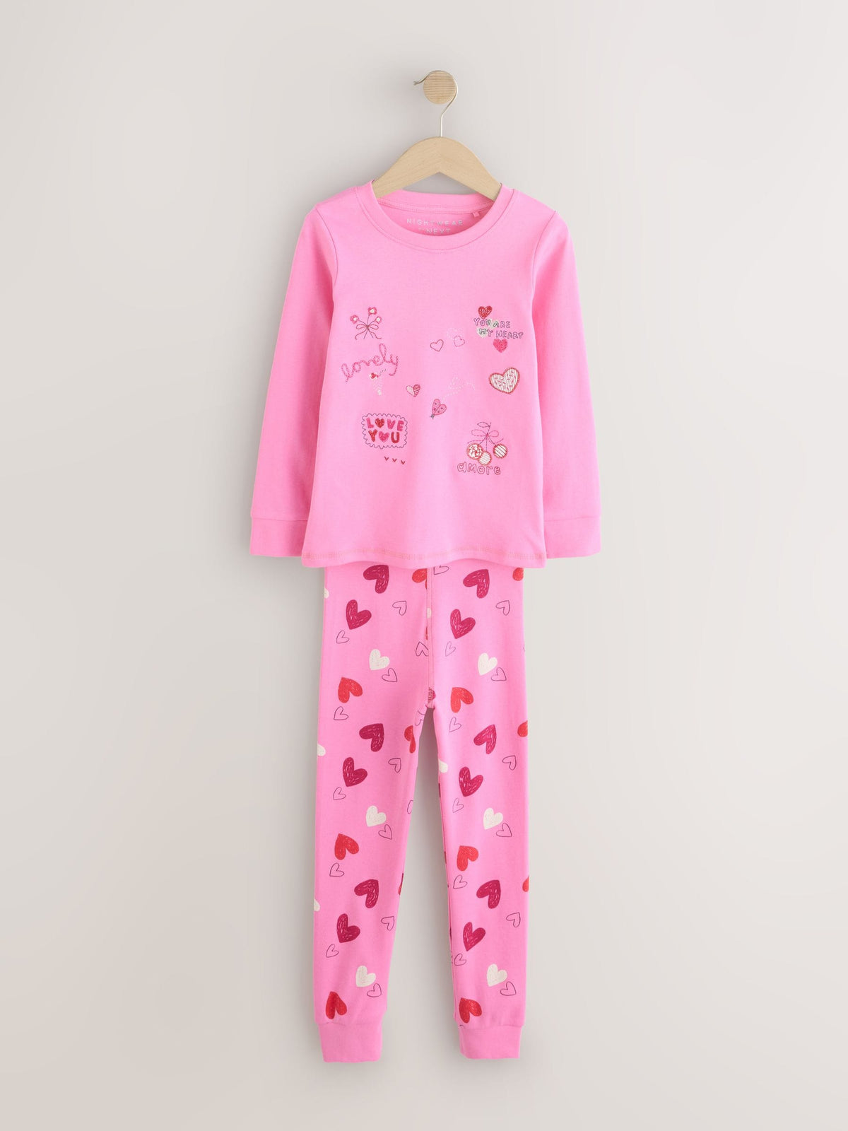 Pink/Red Snuggle Pyjamas 3 Pack (9mths-12yrs)