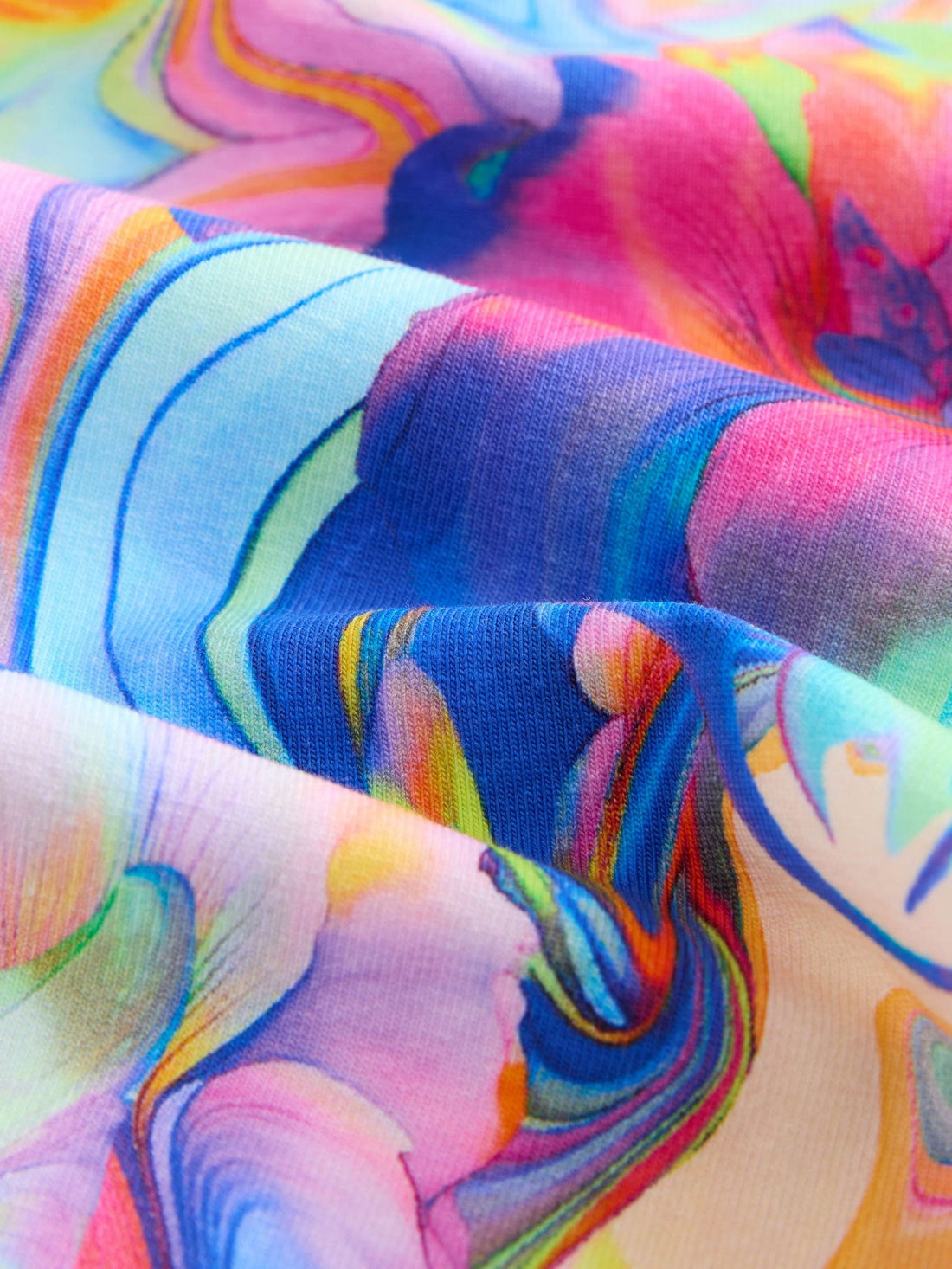 Orange/Blue Floral Leggings (3-16yrs)