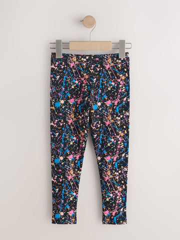 Black Splat Leggings (3-16yrs)