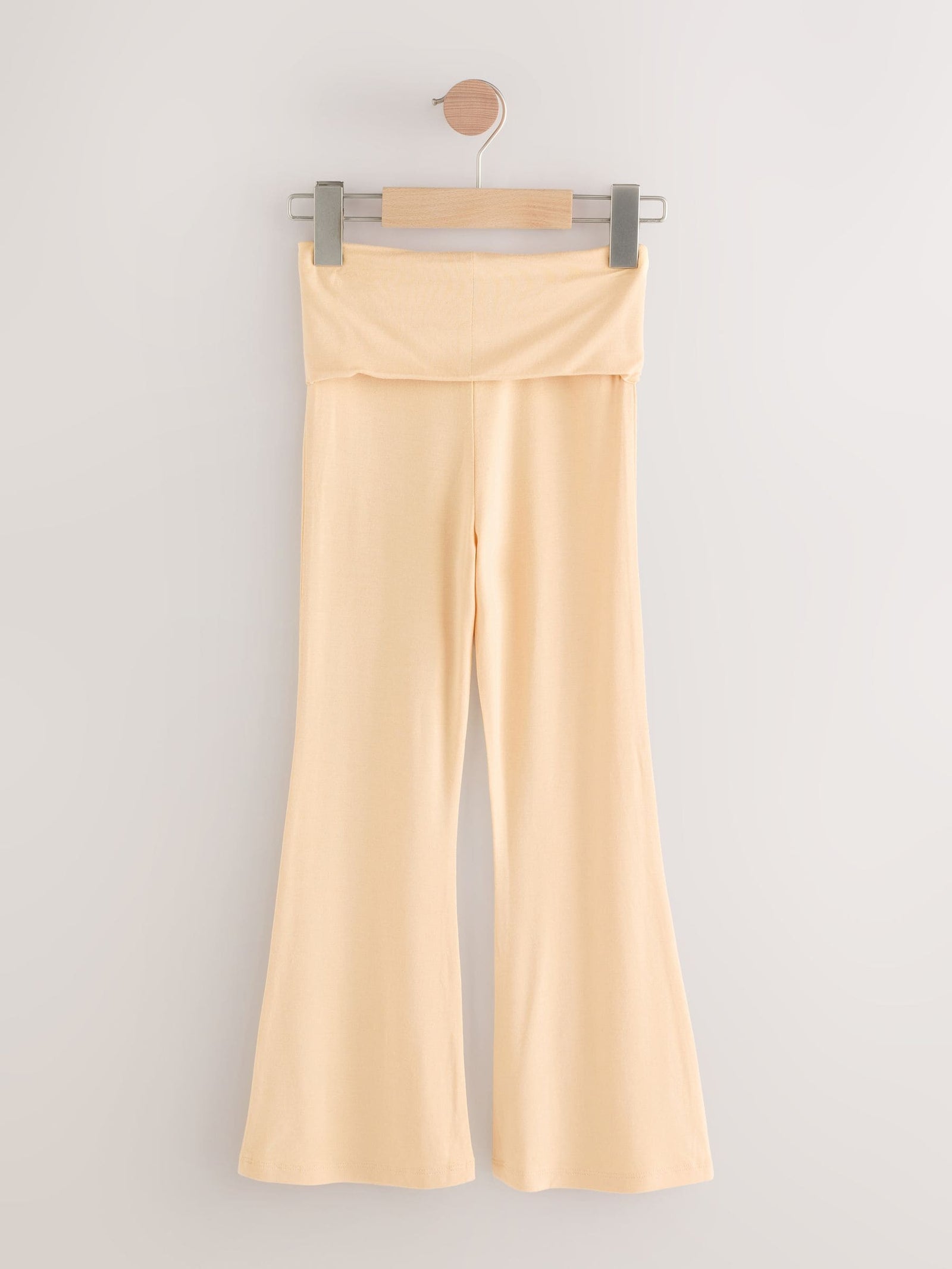 Yellow Fold Over Flare Leggings (3-16yrs)