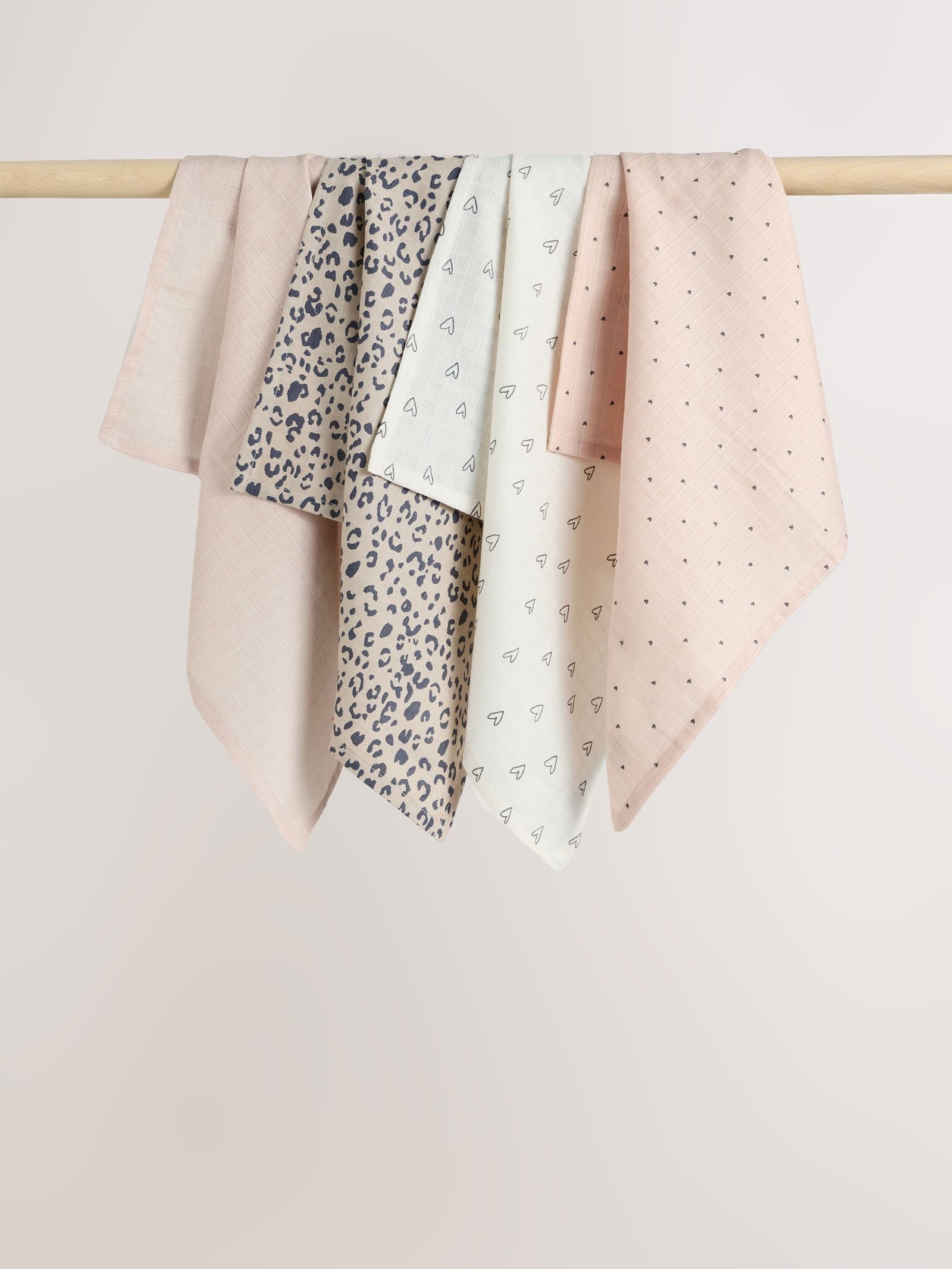 Animal Print Baby Muslin Cloths 4 Pack