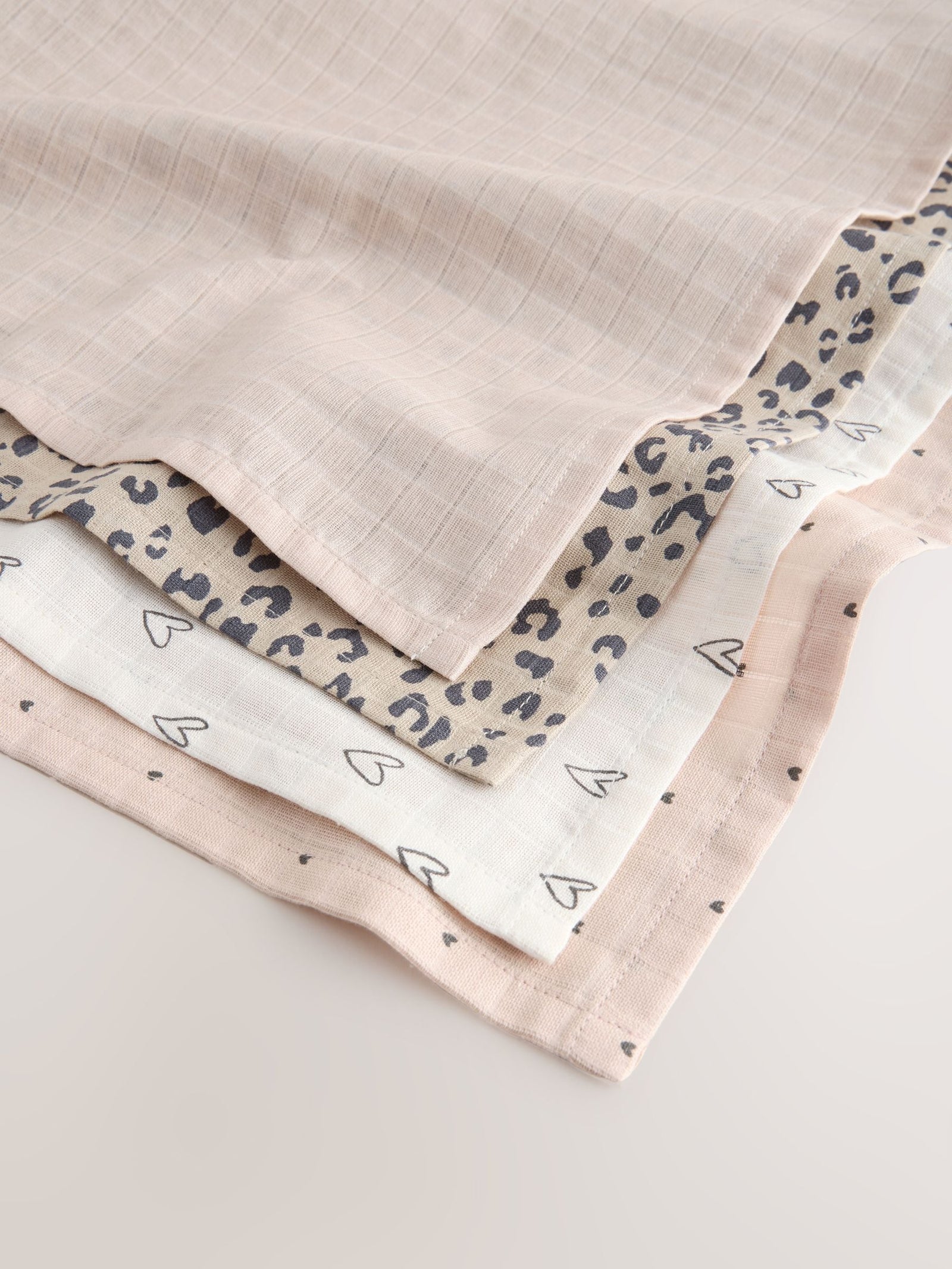 Animal Print Baby Muslin Cloths 4 Pack