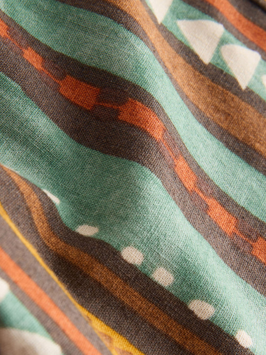 Multi Print Wide Fit Linen Blend Pull on Trousers (3mths-7yrs)