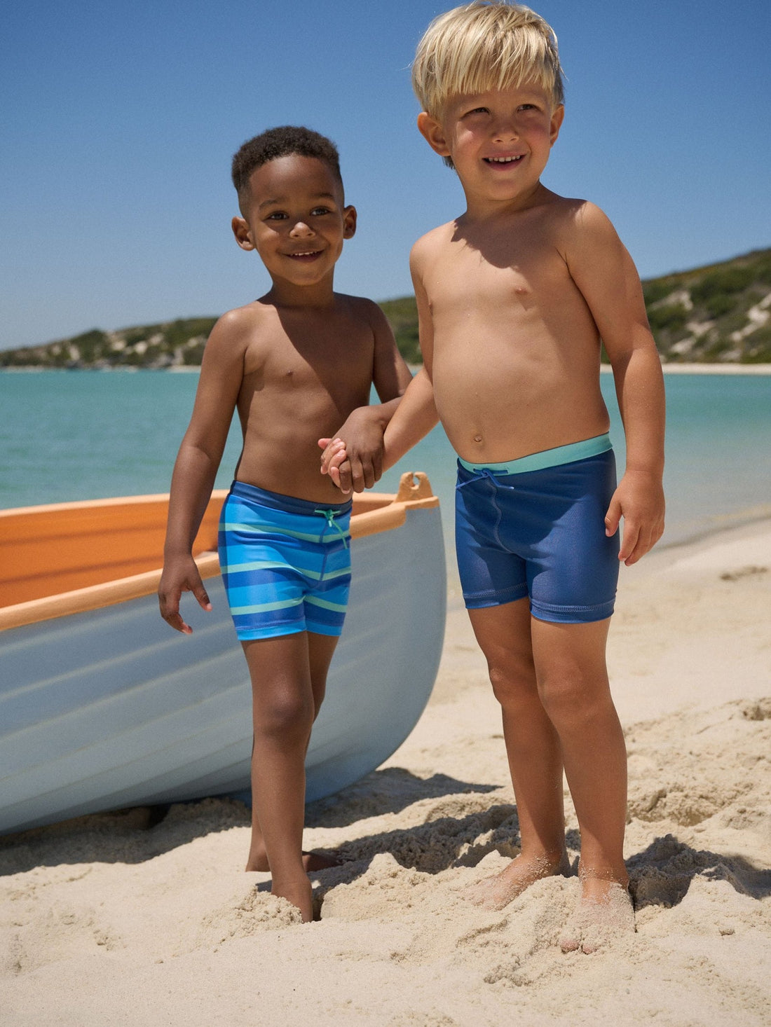 Blue Stretch Swim Shorts 2 Pack (3mths-7yrs)
