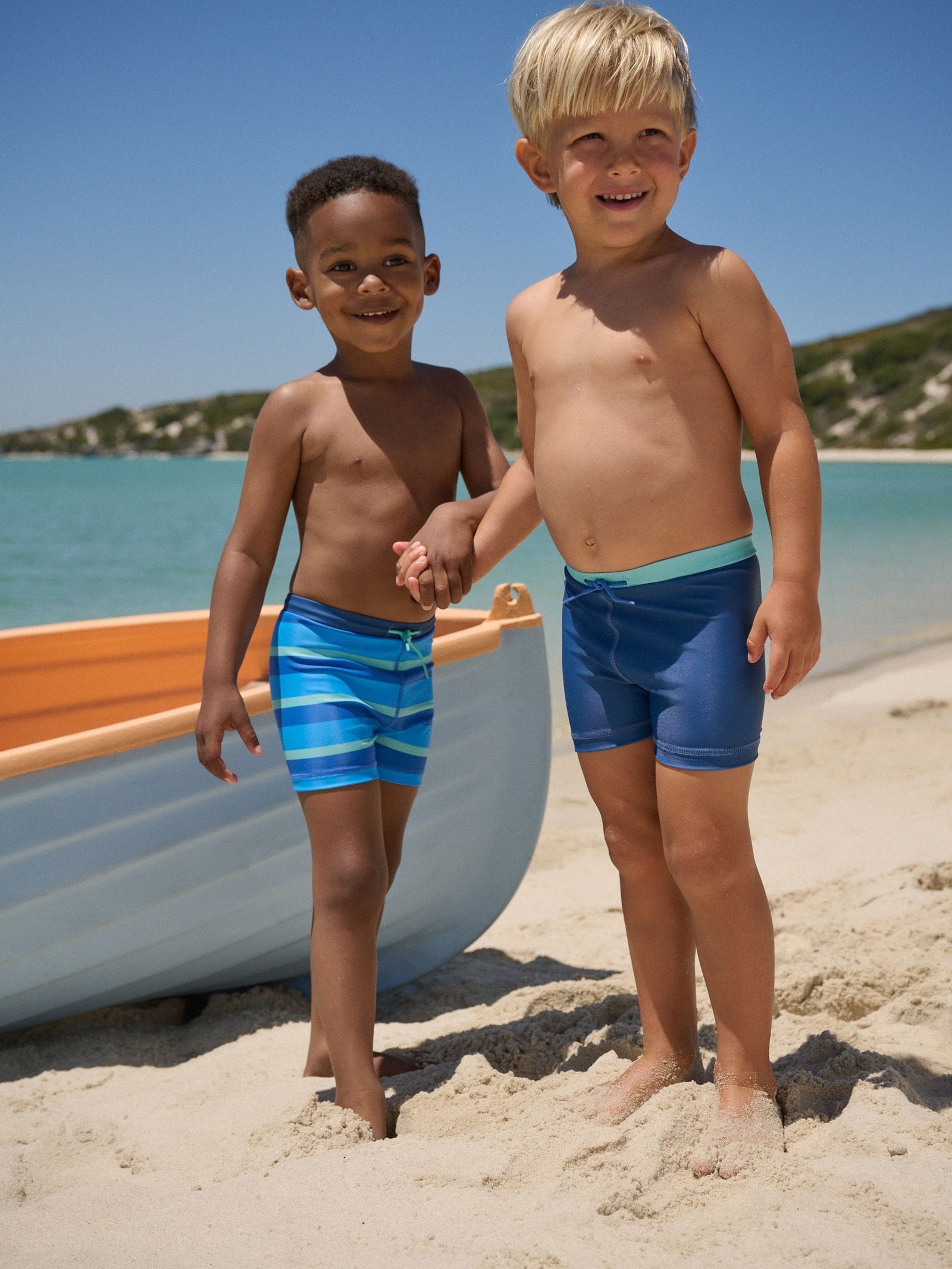Blue Stretch Swim Shorts 2 Pack (3mths-7yrs)