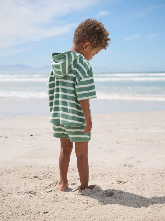 Sage Green Towelling Top and Shorts Set (3mths-7yrs)