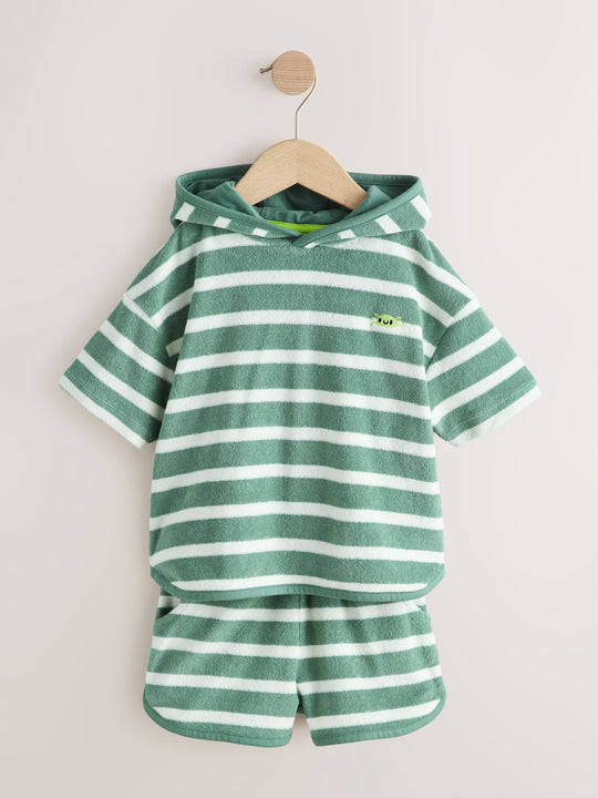 Sage Green Towelling Top and Shorts Set (3mths-7yrs)