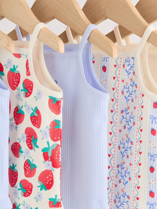Blue Vest Baby Bodysuits 5 Pack