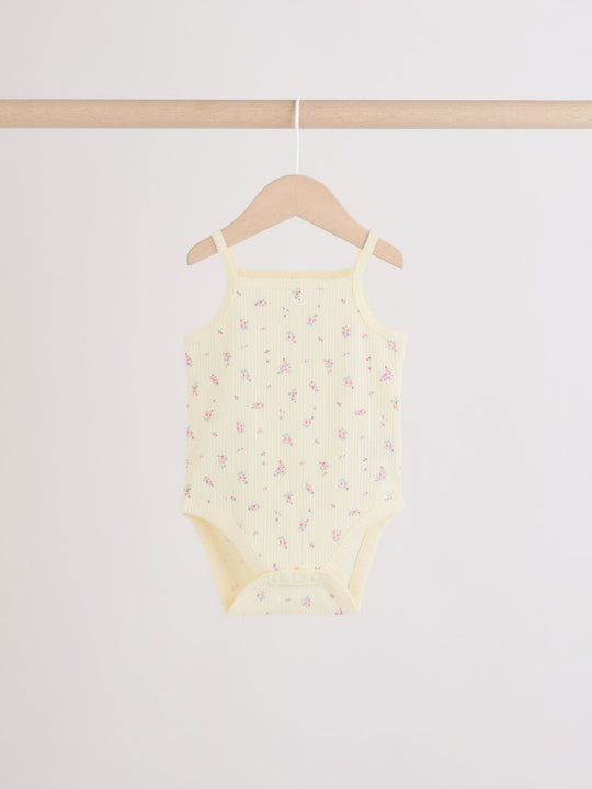 Pink/Blue Vest Baby Bodysuits 5 Pack