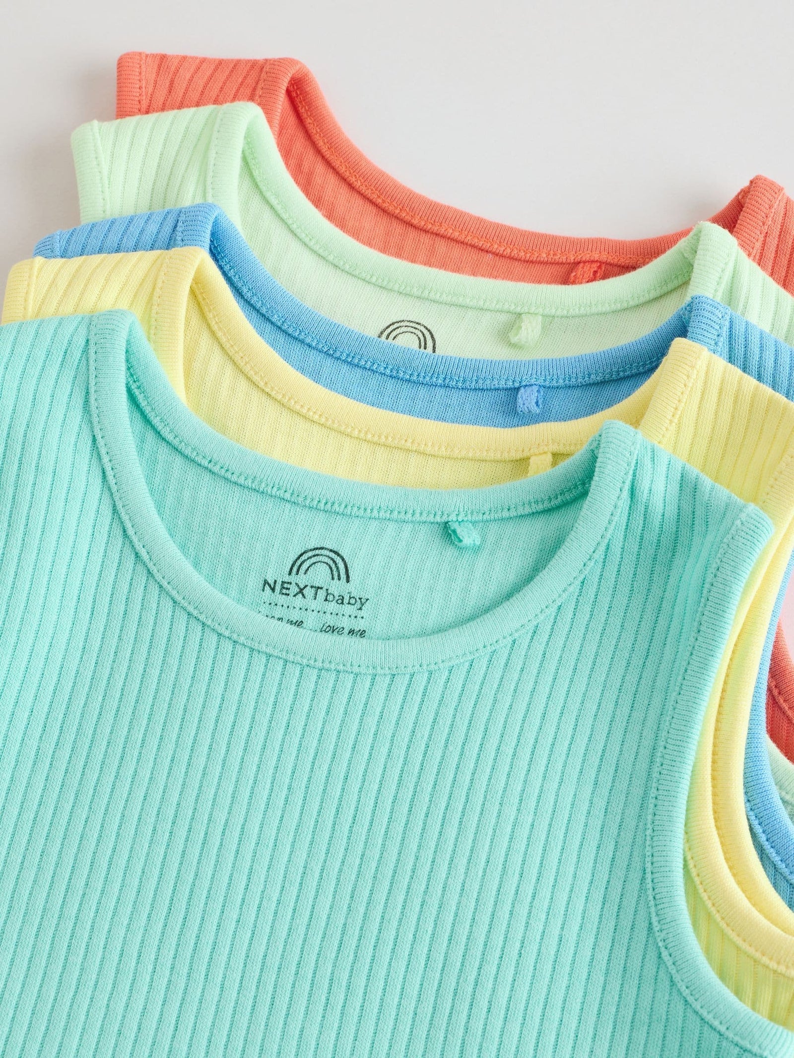 Multi Vest Baby Bodysuits 5 Pack