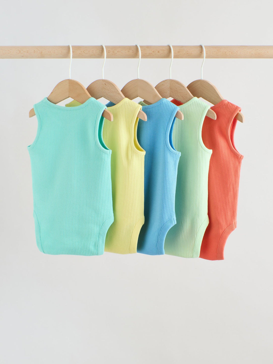 Multi Vest Baby Bodysuits 5 Pack