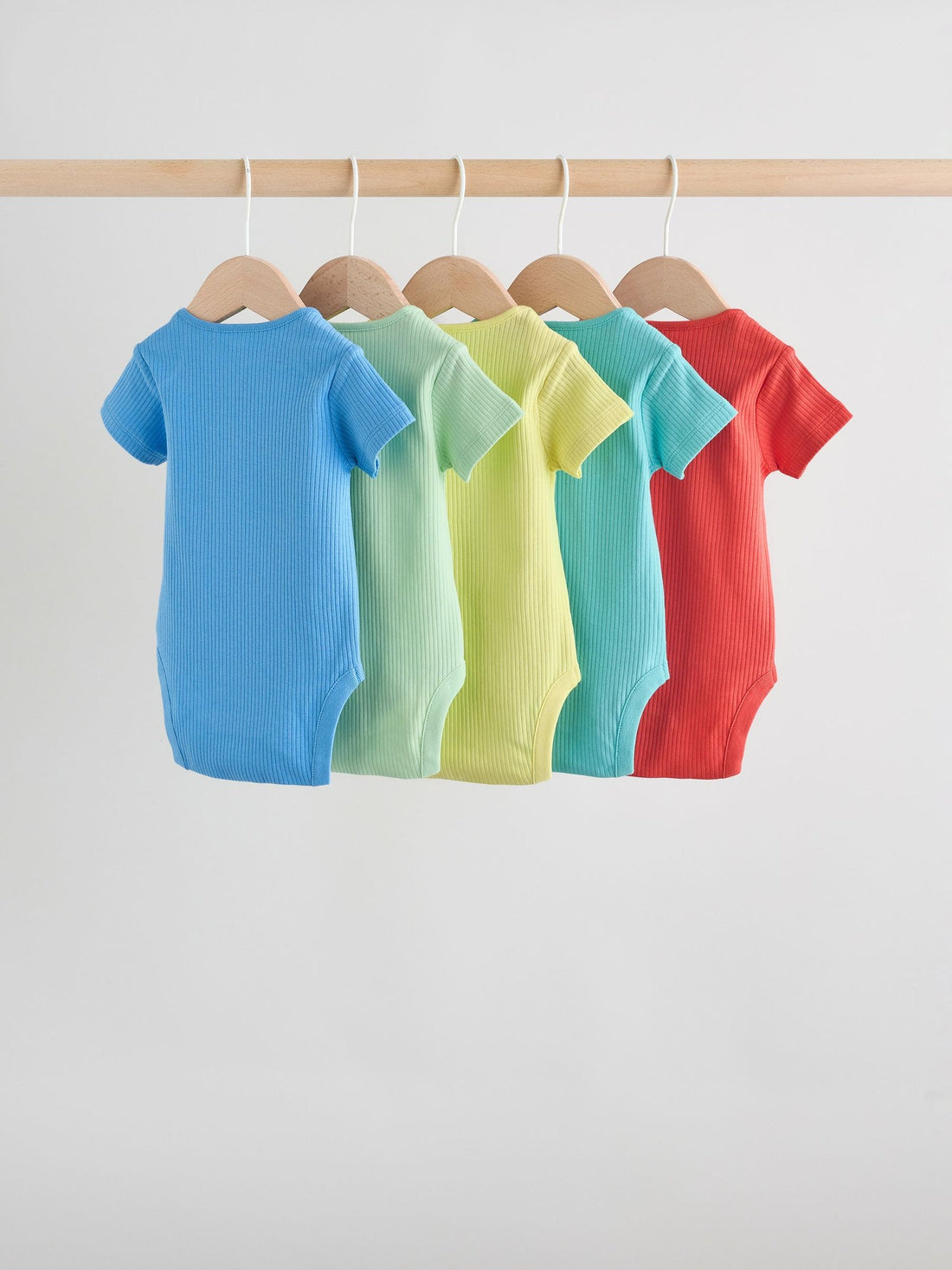 Multi Brights Short Sleeve Baby Bodysuits 5 Pack