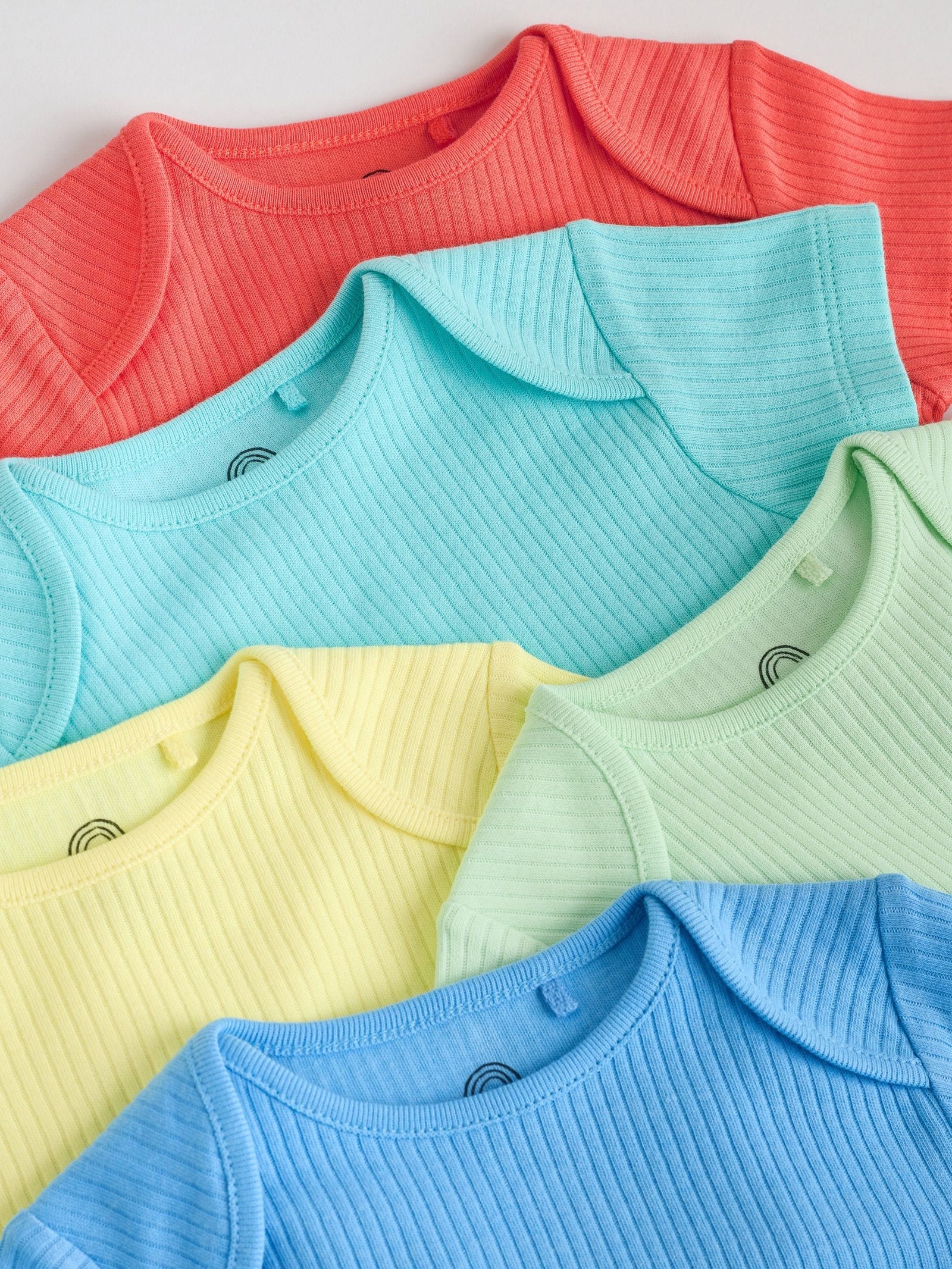 Multi Brights Short Sleeve Baby Bodysuits 5 Pack