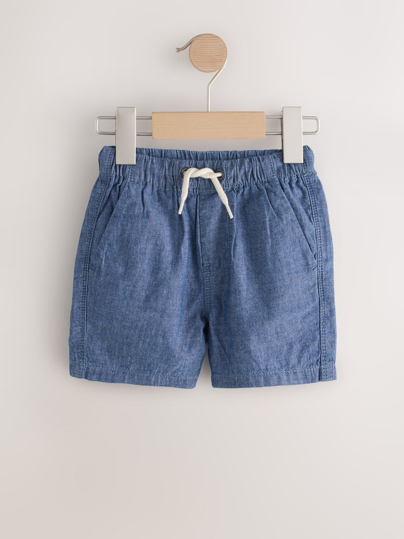 Chambray Blue Pull On Shorts (3mths-7yrs)