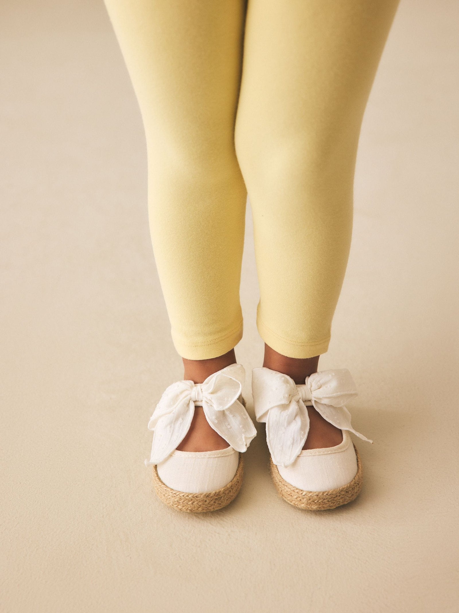 White Bow Espadrille Shoes
