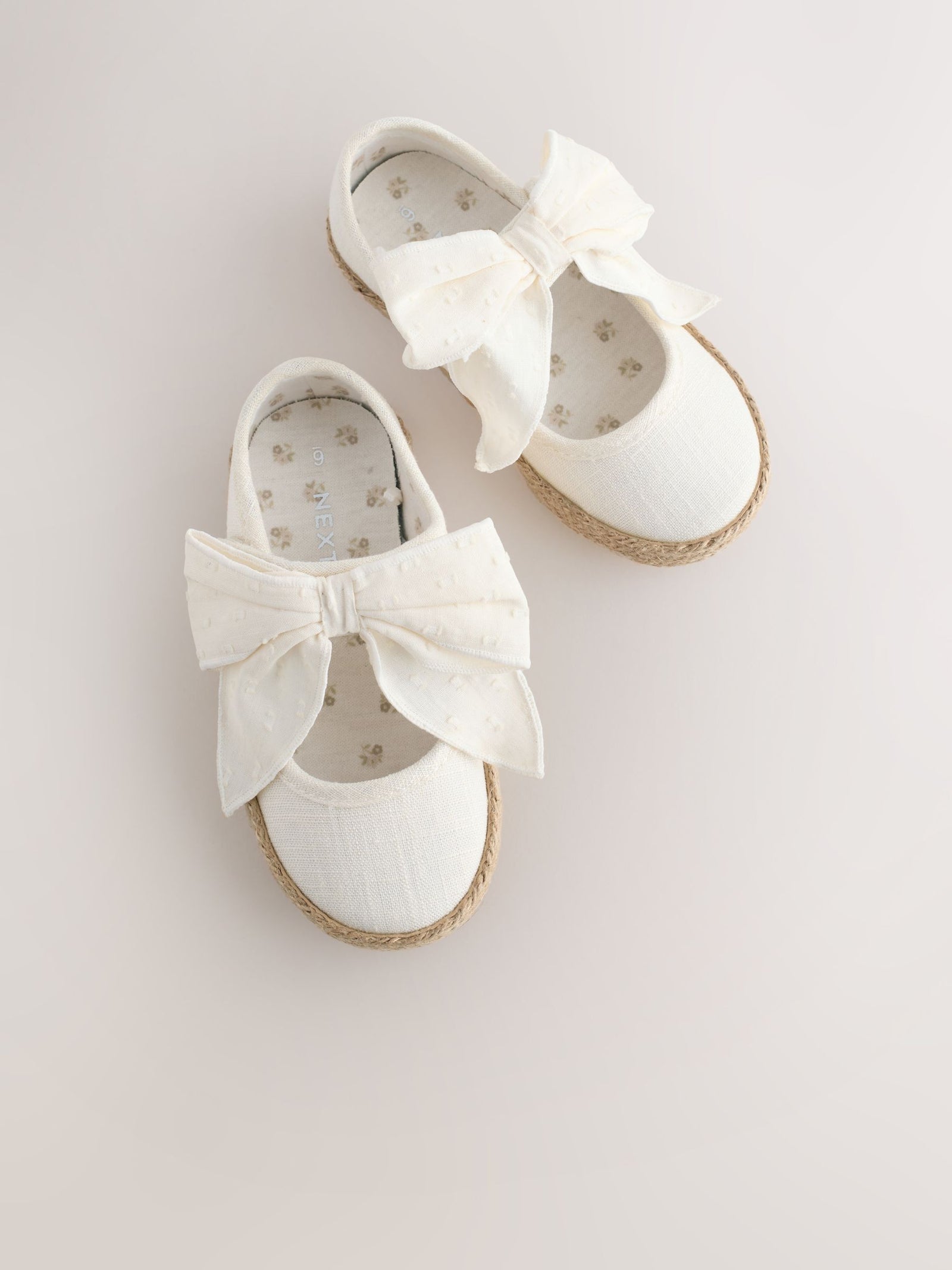 White Bow Espadrille Shoes