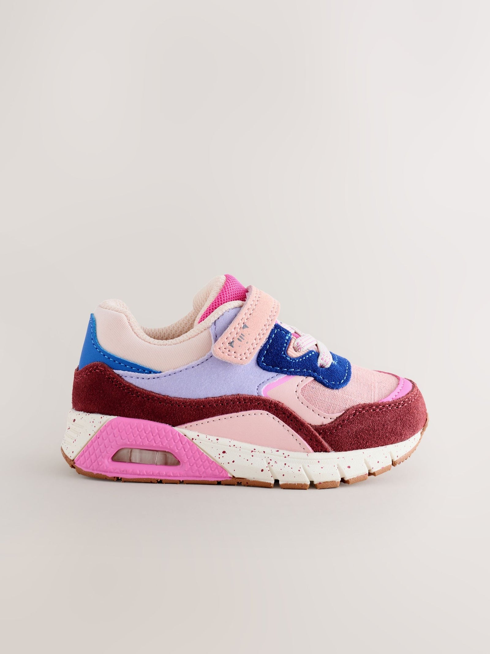 Multi Pink Elastic Lace Chunky Trainers