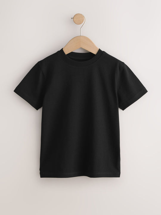 Black Regular Fit Short Sleeve T-Shirts 3 Pack (3-16yrs)