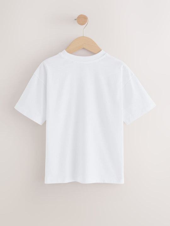 White Relaxed Fit Short Sleeve T-Shirts 3 Pack (3-16yrs)
