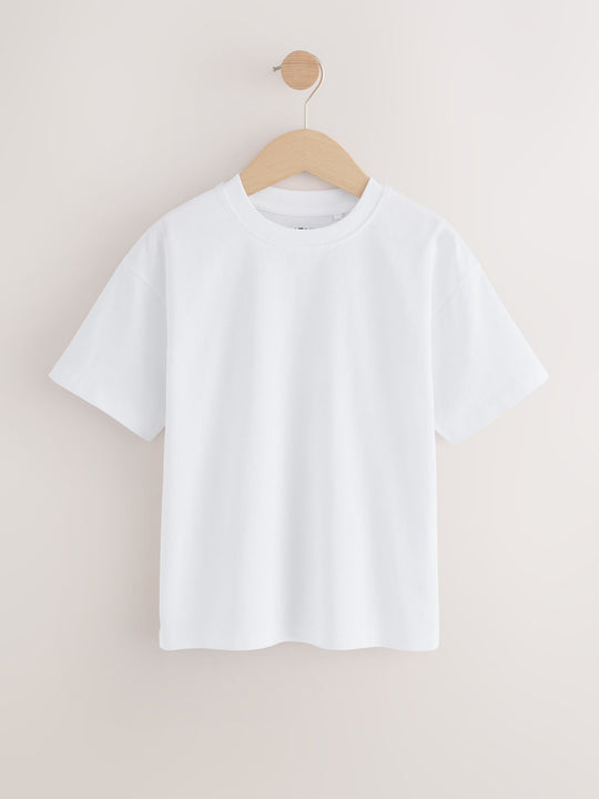 White Relaxed Fit Short Sleeve T-Shirts 3 Pack (3-16yrs)