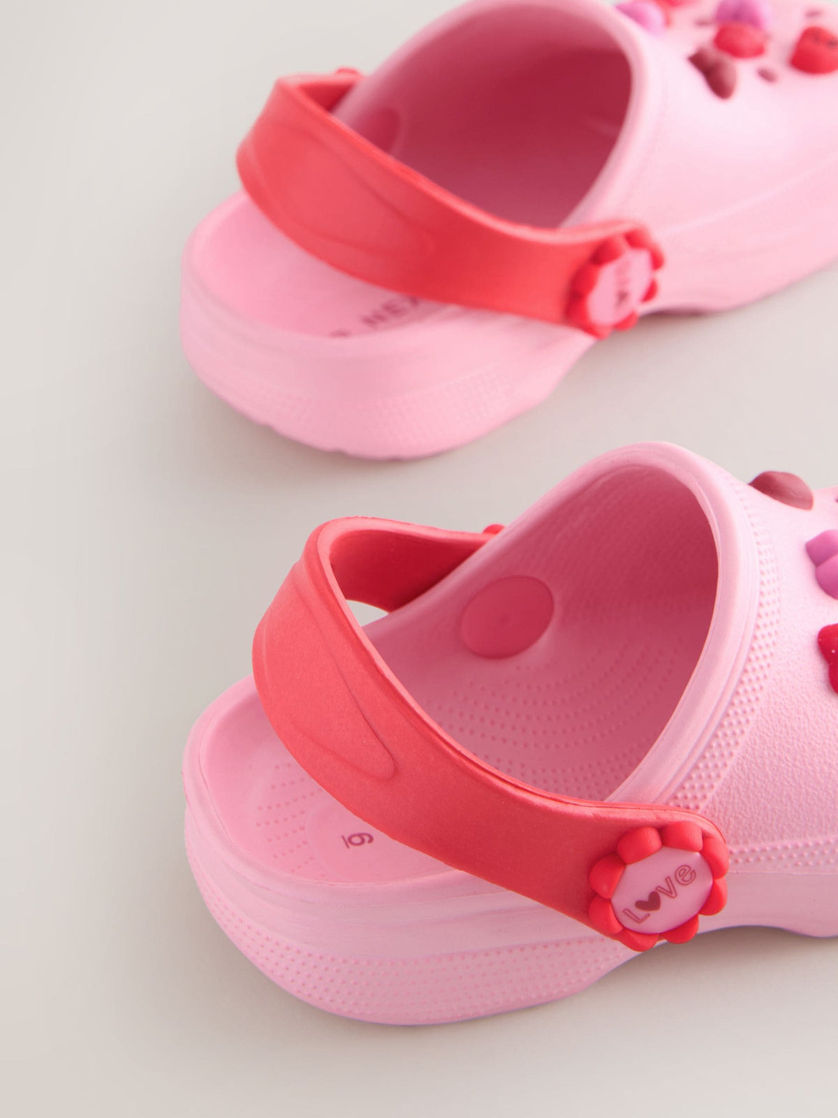 Pink/Red Hearts Standard Fit (F) Character Clogs