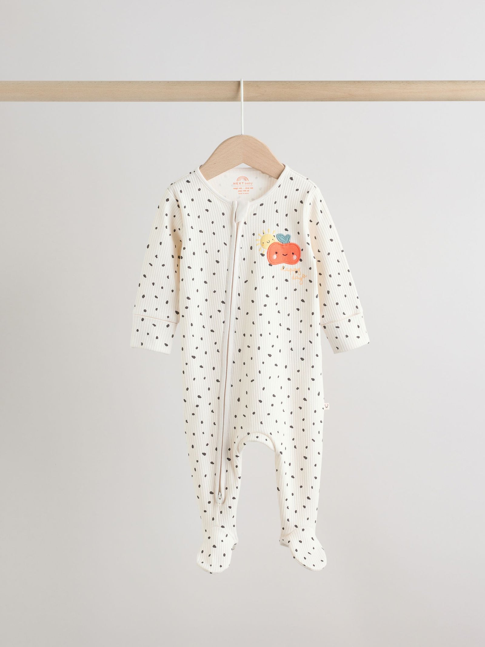 Multi Two Way Zip Baby Sleepsuit 3 Pack (0-2yrs)