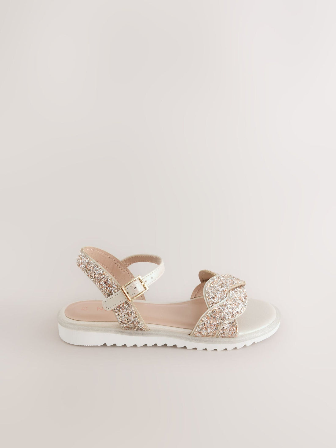 Gold Glitter Occasion Sandals
