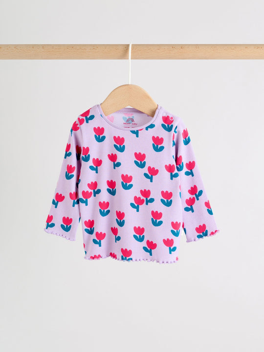 Purple Flower Baby Top and Leggings Set 2 Piece (0mths-2yrs)