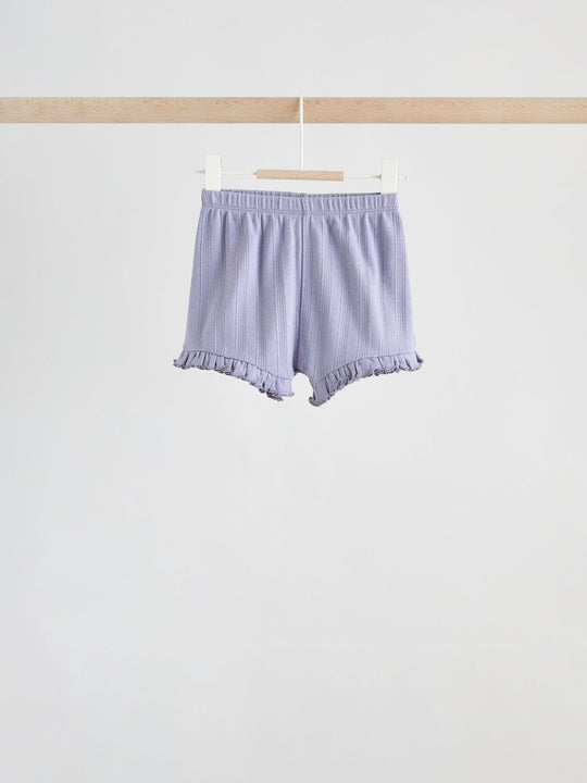 Purple Floral Short Sleeve Top and Shorts Baby Set 6 Piece (0mths-2yrs)