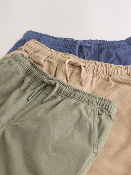 Navy/Khaki/Tan 3 Pack Shorts (3-16yrs)