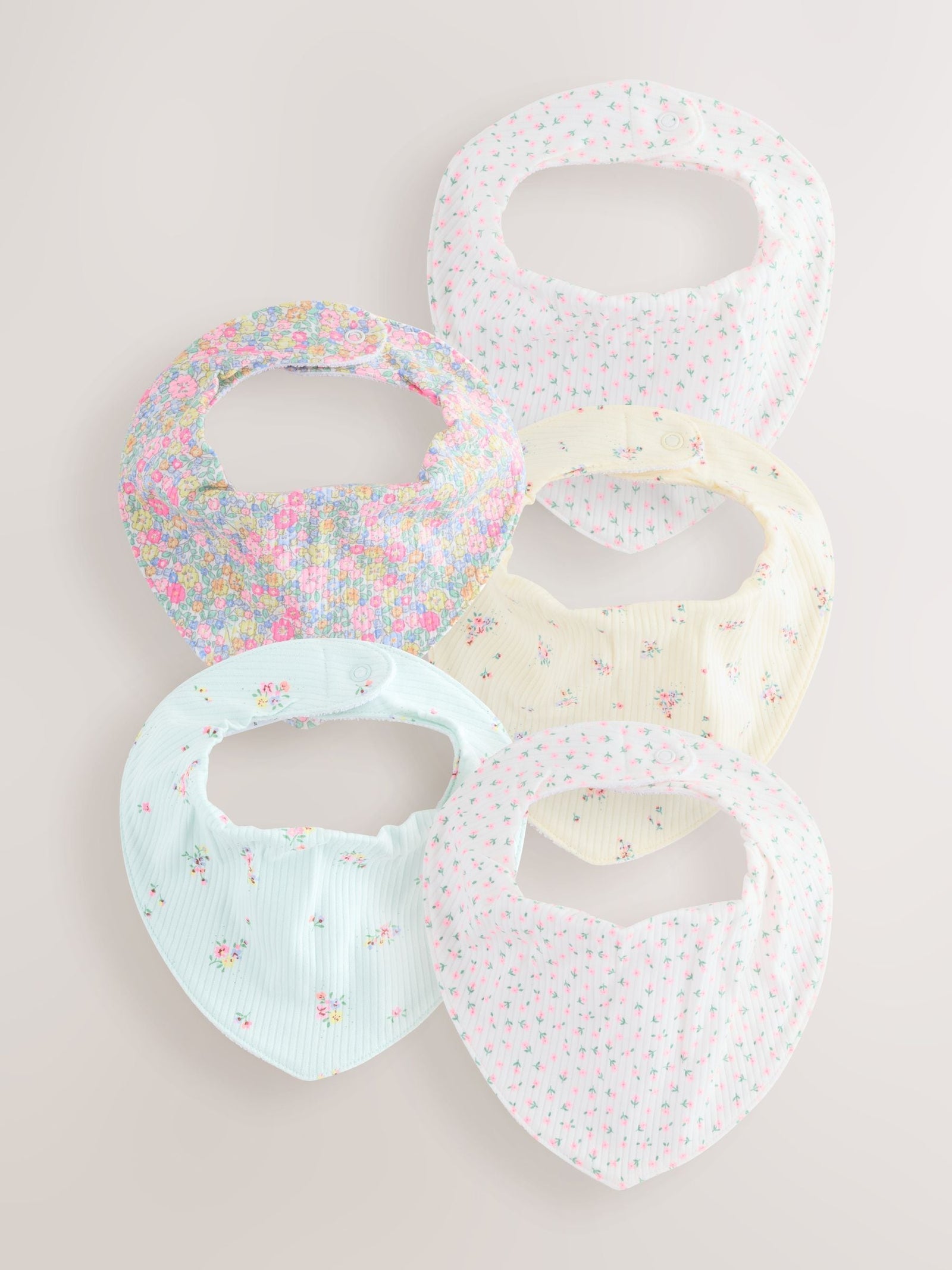 Fluro Pink Baby Dribble Bibs 5 Pack