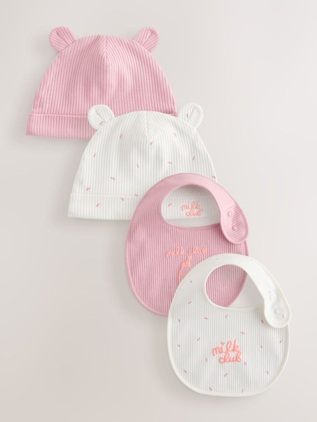 Pink Beanies 4 pack (0-18mths)