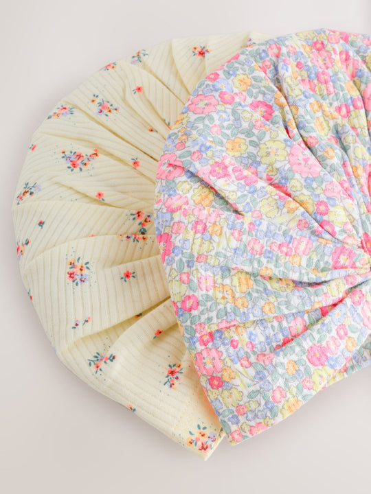 Pink Baby Turbans 2 Pack (0-18mths)