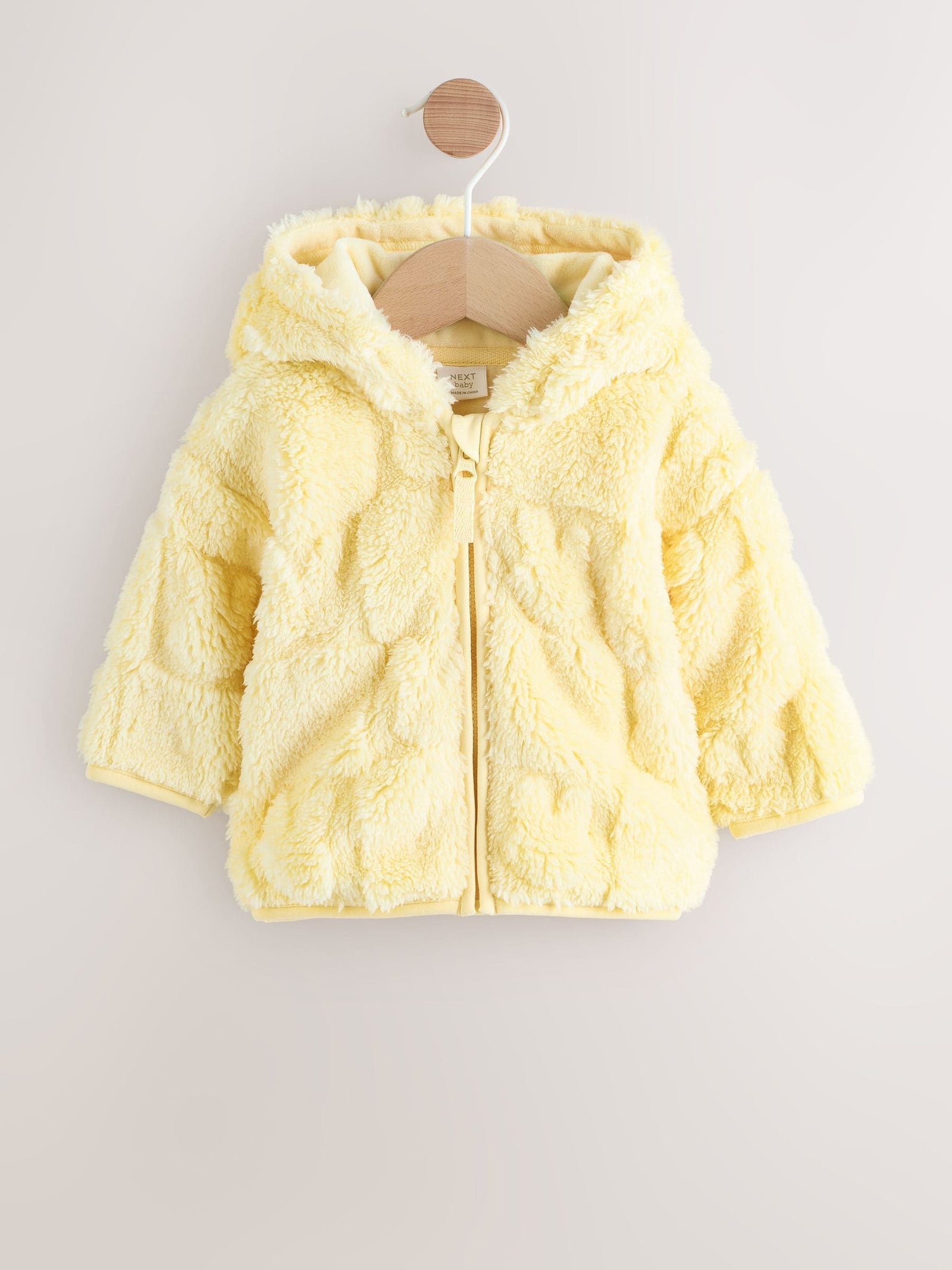 Yellow Bunny Baby Fleece Hooded Zip Jacket (0mths-2yrs)
