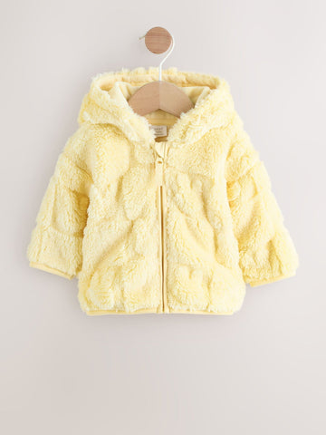 Yellow Bunny Baby Fleece Hooded Zip Jacket (0mths-2yrs)