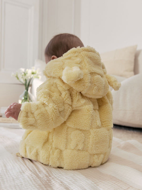 Yellow Bunny Baby Fleece Hooded Zip Jacket (0mths-2yrs)