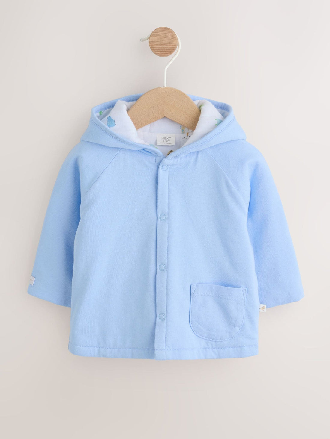 Blue Jersey Hooded Baby Jacket (0mths-2yrs)