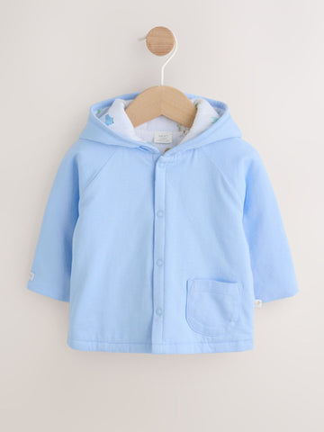 Blue Jersey Hooded Baby Jacket (0mths-2yrs)