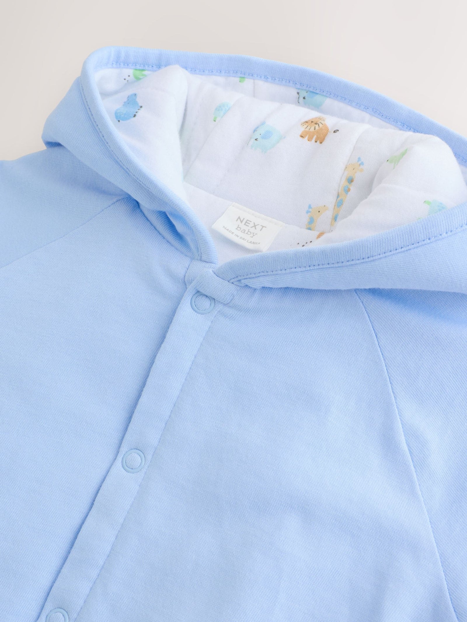 Blue Jersey Hooded Baby Jacket (0mths-2yrs)
