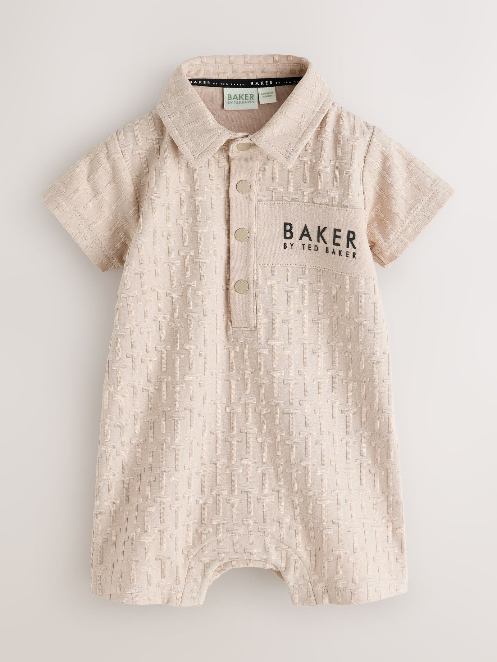 Baker by Ted Baker Textured Romper and Hat Set