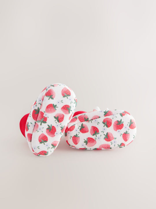 Red Strawberry Baby Sock Top Boots (0-18mths)