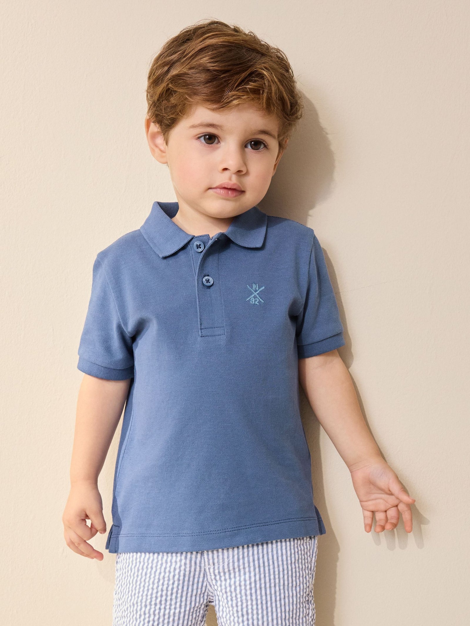 Bright Blue Short Sleeve Polo Shirt (3mths-7yrs)