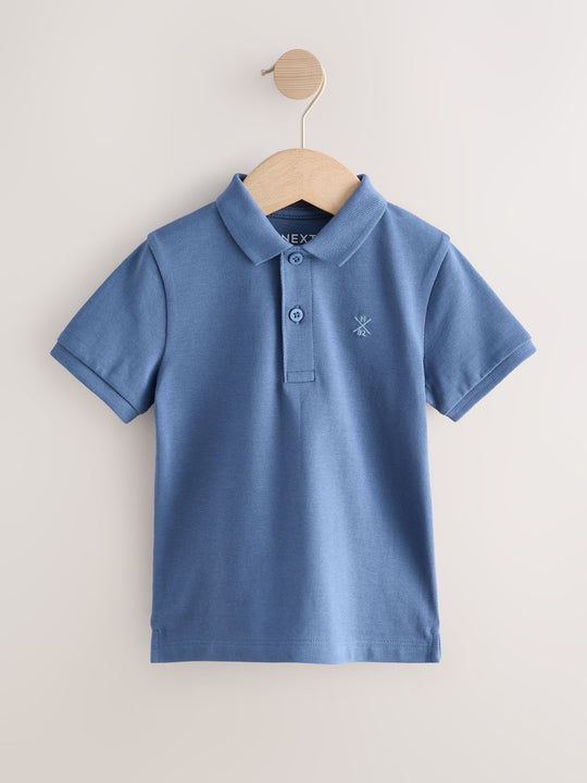 Bright Blue Short Sleeve Polo Shirt (3mths-7yrs)