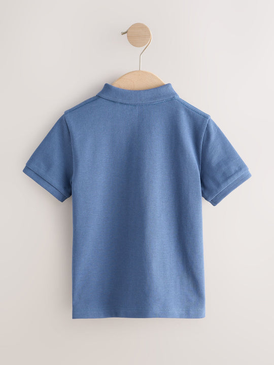 Bright Blue Short Sleeve Polo Shirt (3mths-7yrs)